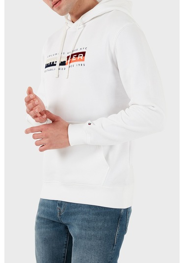 Tommy Hilfiger Erkek Sweat Mw0mw40041 Ybr Beyaz Beyaz Tommy Hilfiger Erkek Sweat Mw0mw40041 Ybr Beyaz Beyaz