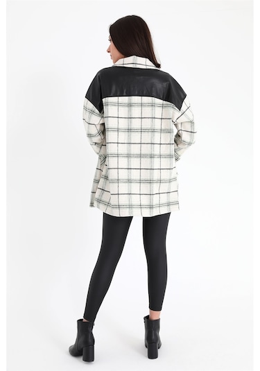 Deri Garnili Ekose Cepli Gömlek - Mint Yeşili-mint Yeşili Mint Yeşili