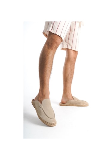 Mubiano Hakiki Deri Summer Erkek Süet Önü Kapalı Jüt Taban Bej Espadril Terlik -mssr3416-bj Bej Mubiano Hakiki Deri Summer Erkek Süet Önü Kapalı Jüt Taban Bej Espadril Terlik -mssr3416-bj Bej