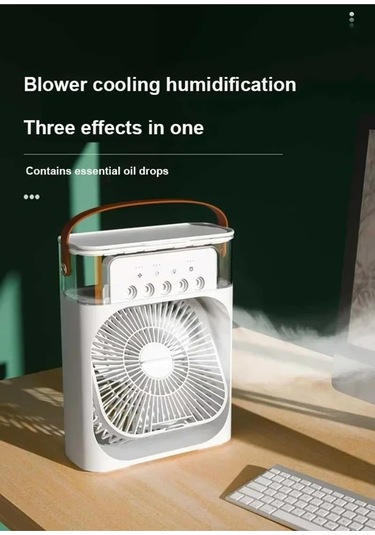 Buharlı Hava Soğutucu, Taşınabilir Portatif Klima Buzlu Vantilatör 5 Sprey Delikli İle Renkli