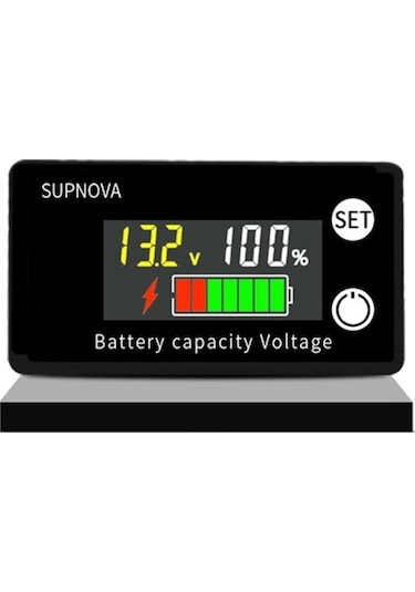 Renkli Ekran-pil Kapasitesi Göstergesi Dc 8v-100v Kurşun Asit Lityum Yaşam Po4 Araba Motosiklet Voltmetre Gerilim Ölçer 12v 24v 48v 72v