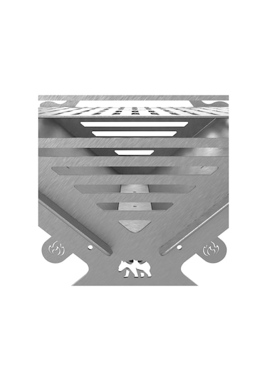 Kamp Ayısı X-mangal : Çelik Mangal Katlanabilir Izgara Çantalı, Taşınabilir, Dayanıklı, Hızlı Kurulum