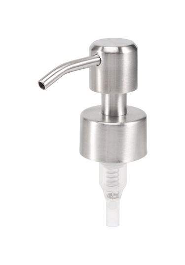 Xurunkeji Adet Paslanmaz Çelik Sabun Pompası Yedek Parçası 28 Dişli Metal Şişe Nozulları Losyon Dağıtıcı Başlığı Gümüş