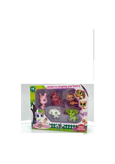Miniş Oyuncak Karakterleri Littlest Pets Shop 5 'li Miniş Ailesi