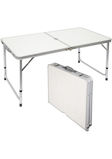 Funky Chairs Taburesiz Katlanabilir Piknik Masası - Gri