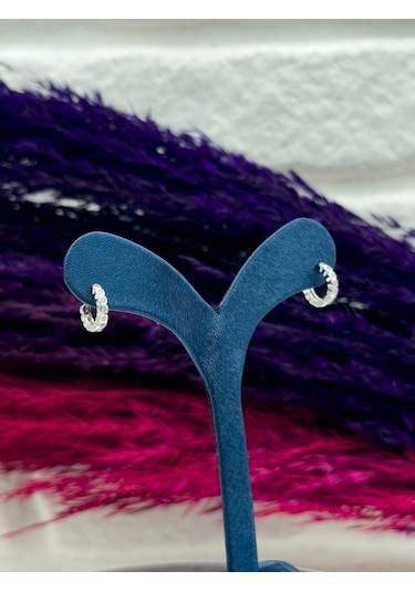 925 Ayar Gümüş Halka Modeli Çocuk Küpesi Zarif Gümüş Küpe Gümüş