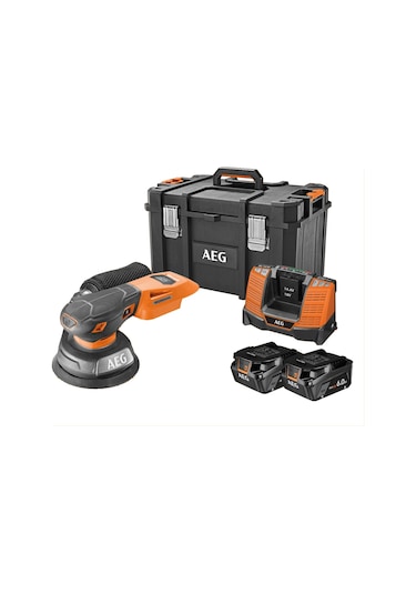 Aeg BEX18SBL-125-602TC 2x6.0AH Çift Akülü Kömürsüz Titreşim Zımpara - 4935500068