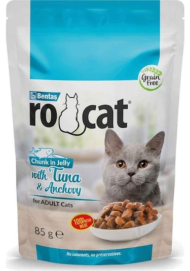 Ro Cat Ton Balıklı ve Hamsili Yetişkin Kedi Maması 85 G
