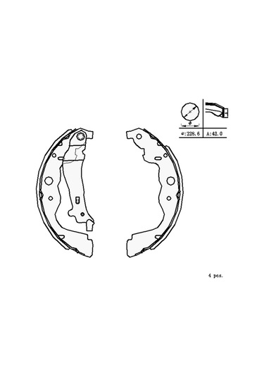Mga Dacia Dokker 2012-2021 Arka Fren Balatası Takım 228x42 Mm