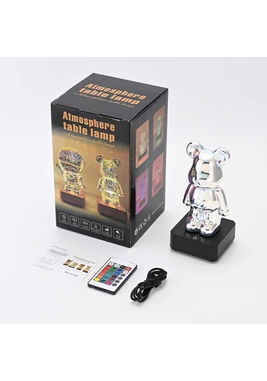 Yaratıcı Ayı Renkli Değişen Atmosfer Işığı Gece Ve Kamp Lambası Renkli Çok Renkli