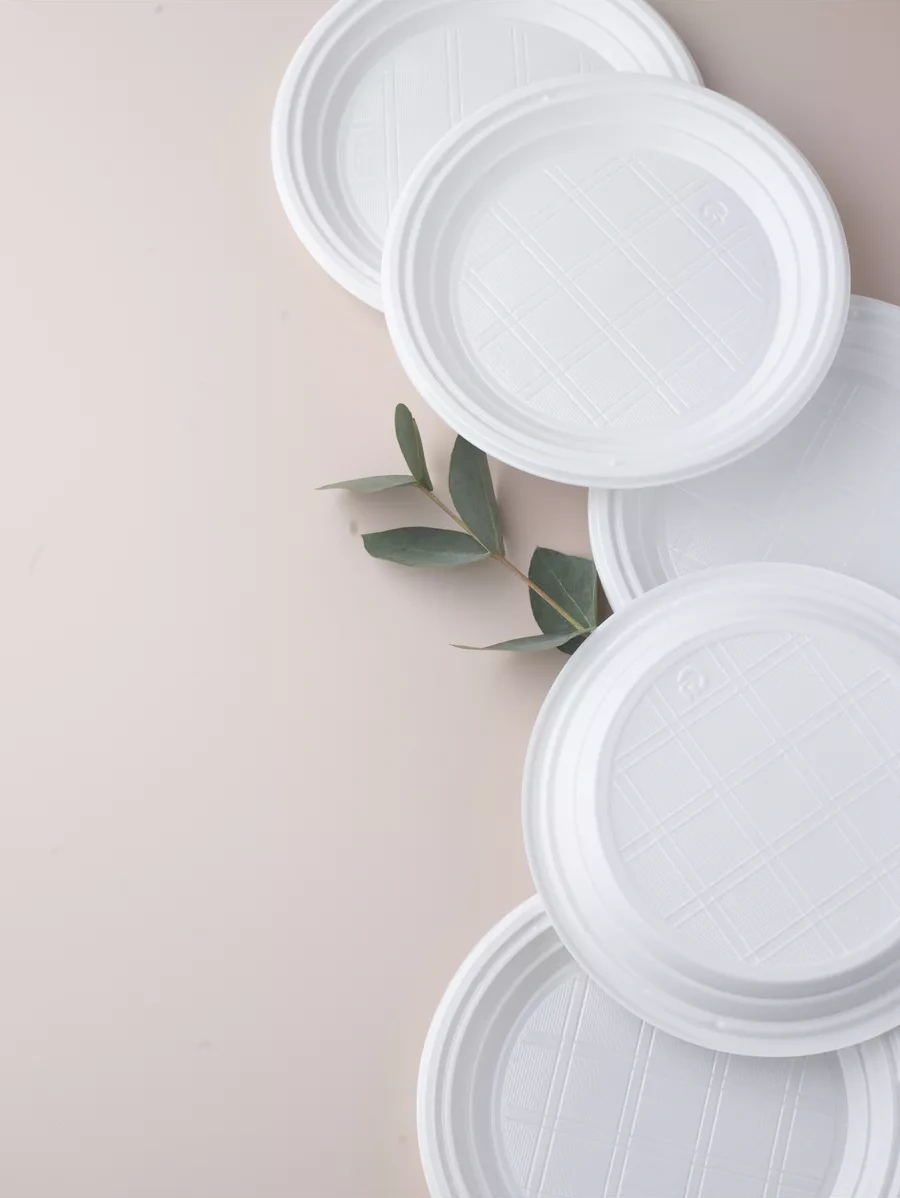 Anutka 300 Adet Tek Kullanımlık Plastik Tabak Seti 70528200 Beyaz