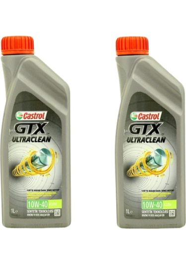 Castrol GTX Ultraclean 10W-40 A3/B4 Sentetik Motor Yağı 2 x 1 L