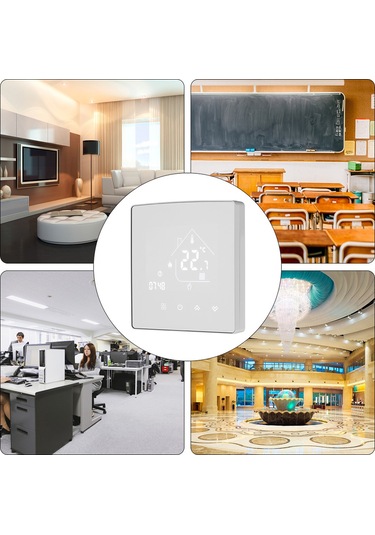 Hfambition X5 Akıllı Programlanabilir Termostat, Lcd Dokunmatik Ekran, Su Isıtma İçin Ev, Ofis, Otel Kullanımı