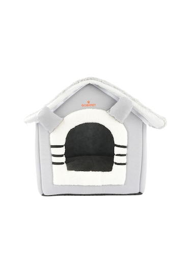 Peluş Kedi Ve Küçük Irk Köpek Evi, Minderli
