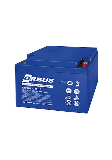 Orbus 12V 28AH Engelli Araç Aküsü
