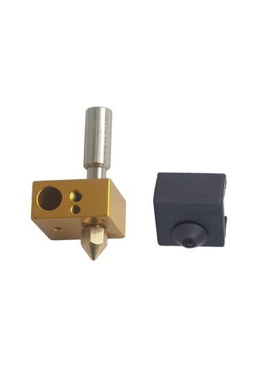 Yuntech01 Mk8 Füzyon Başlığı Değişim Seti - 3 Adet Paslanmaz Çelik Damla, Isıtıcı Blok, Gövde Ve Silikon Kapak - Cr10/ender3 Serisi 3d Yazıcı Uyumlu Çok Renkli