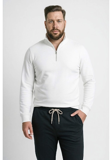 Defacto Regular Fıt Sweatshirt H1658ax26spwt32 Beyaz-wt32