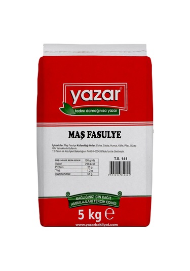 Yazar Bakliyat Maş Fasulye 5 KG