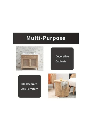 Novahub Kahve Rattan Ruloları, 40x100cm, Mobilya Dekorasyonu, Sandalye Kaplama, Dolap Kapı Dokuma, Dıy Tasarım Kahve