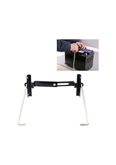 Sones Araç Evrensel Akü Braketi Ayarlanabilir Akü Sabit Demir Tutucu, Boyut: 19cm