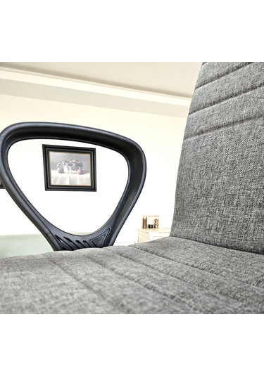 Monoblok Ofis Öğrenci Çalışma Koltuğu Gri Açık Gri