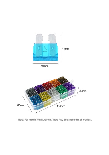 Gajeena 100 Adet Çinko Alaşımlı Standart Sigorta 2a-35a + Şeffaf Depolama Kutusu F406-z 2 - 3 - 5 - 7.5 - 10 -15 - 20 - 25 - 30 - 35