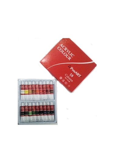Ponart Troya Akrilik Boya 18 Renk X 12 Ml.