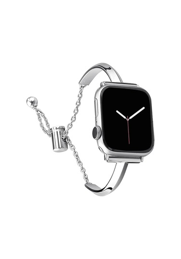 Apple Watch İle Uyumlu Paslanmaz Çelik Bilezik Gümüş Çok Renkli