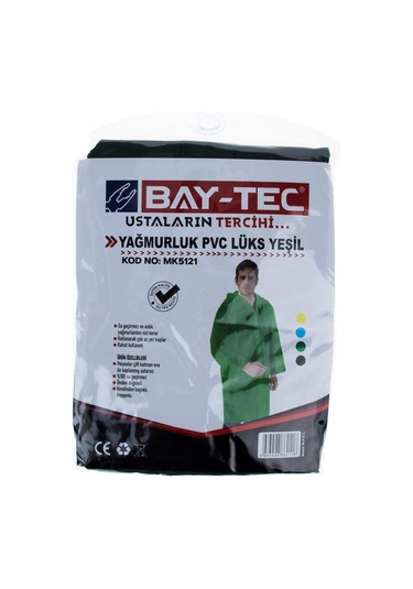 Pvc Lüks Yağmurluk Yeşil Cepli Sırttan Havalandırmalı 260gr-mk5121