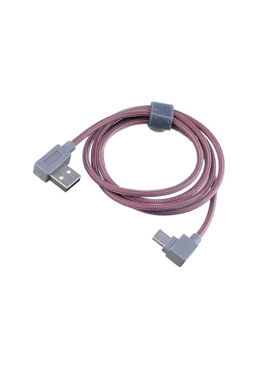Trendooze Homyl 1 Metre 3.3 Ft Usb Type-c Sincronizasyon Şarj Cihazı Altın-gül Tarif Edildiği Gibi