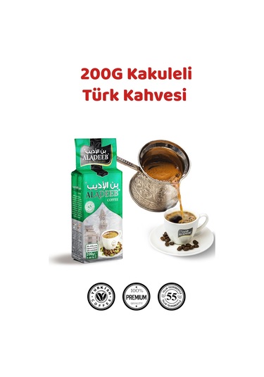 Aladeeb Orta Üstü Kavrulmuş Kakuleli Türk Kahvesi 200 G