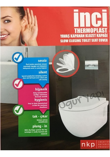 Nkp Amortisörlü Yavaş Kapanır Klozet Kapağı Kolay Montaj
