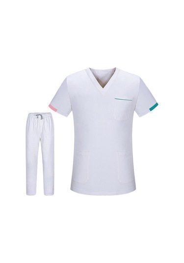 Suntek Magideal Kadın Erkek Scrubs Set Modern Dayanıklı Xxl-beyaz