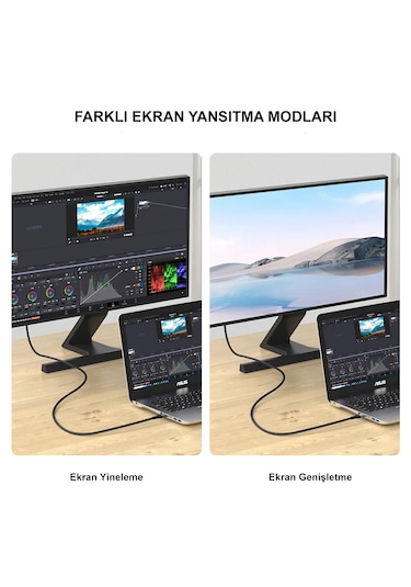 Hdmı 2.1 To Hdmı Görüntü Aktarma Kablosu Televizyon Notebook 1m