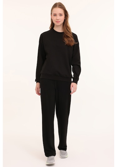 Lotto W-gıove C Neck Swt 4pr Siyah Kadın Sweatshirt Siyah