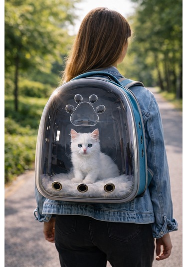 Premium Astronot Tasarım Kedi Taşıma Çantası