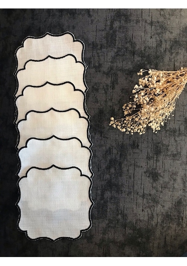 Uğur Home Etamin İşlemelik Kokteyl Peçete 6'lı