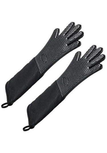 Maotai Shop Ekstra Uzun Profesyonel Silikon Eldiven, Içi Pamuklu