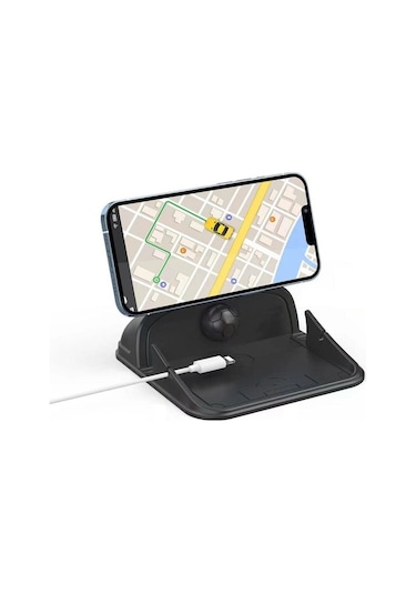 Sones Araç Kontrol Paneli Cep Telefonu Navigasyon Silikon Braketi Siyah