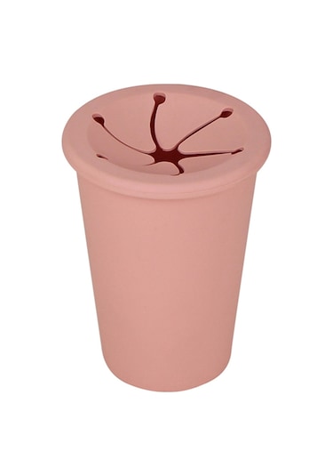 Araba Çöp Kovası Çöp Tutucu Araç Kapı Bardak Tutucu Koltuk Arkası Silikon Çöp Kutusu Çöp Kovası - Pembe