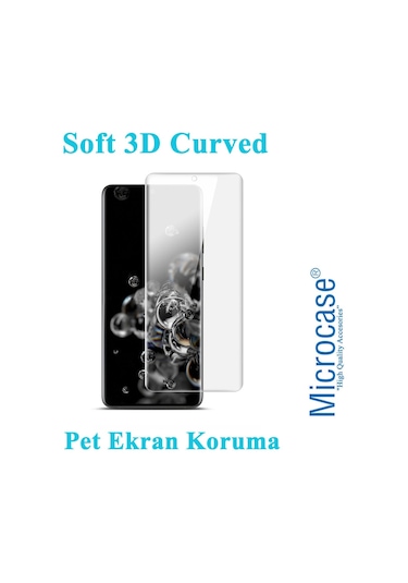 Microcase Samsung Uyumlu Galaxy S20 Ultra Full Koruma Curved 3D Pet Film