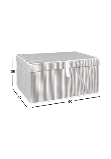 1 Adet Kapaklı Kutu Hurç 50x40x30 Midi Boy Gri