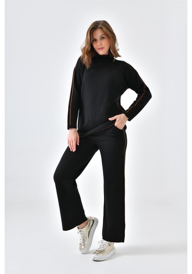 Ftz Women Kadın Çizgili İkili Takım Siyah 20563-siyah Siyah