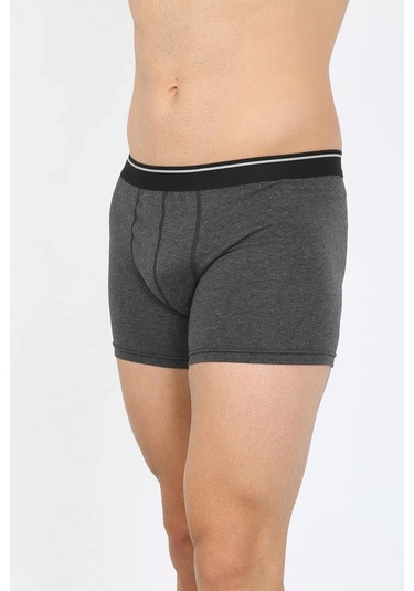 Giyim Erkek Pamuk Likralı Boxer Antrasit Antrasit