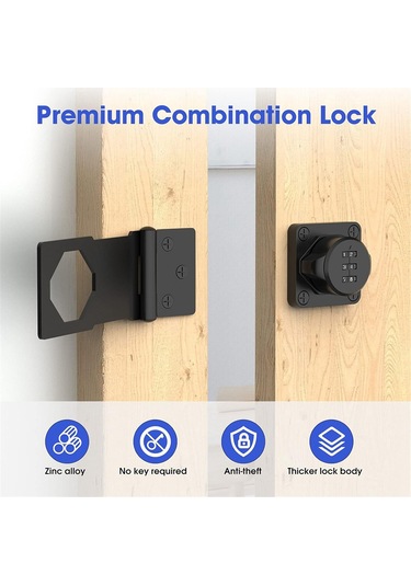 Ofis Dosya Dolabı Kilidi Siyah İçin Anahtarsız Dolap Kombinasyon Mandalı