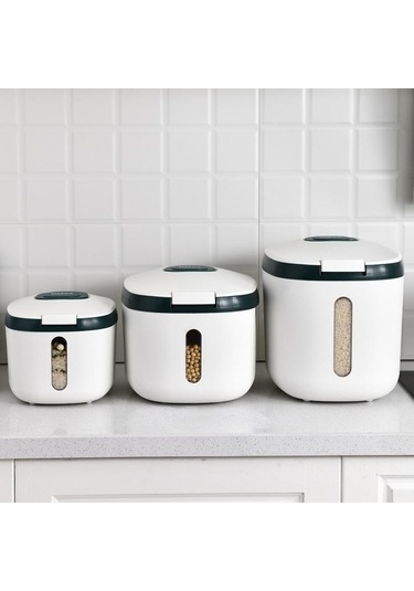 Pazly Yeşil Mutfak Konteyner, Böcek Ve Nem Geçirmez, 22l Pirinç Kutusu, Gıda Depolama Kavanoz, Ev Ve Pet Köpek Maması Mağaza Kutusu Yeşil