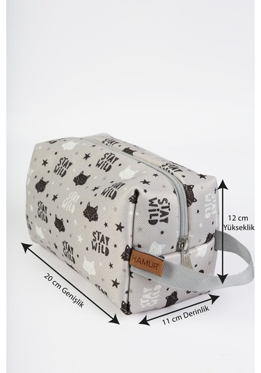 Kirli Temiz Islak Organizer Çantası Fox Bebek Çocuk Kıyafet Çamaşır Anne Makyaj Alezli Çanta