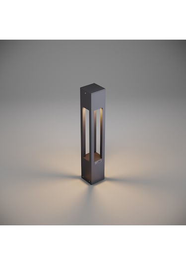 Fonelight Aka Bahçe Aydınlatması Bollard Antrasit 60 Cm Antrasit