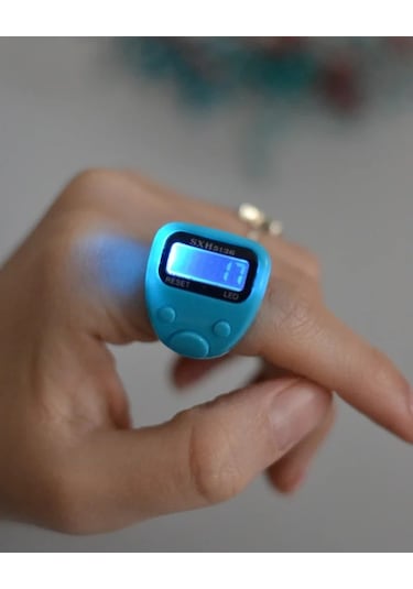 Mini Işıklı Zikirmatik Açık Mavi Açık Mavi