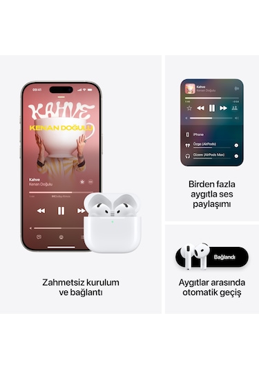 Apple AirPods 4 ANC MXP93TU/A Bluetooth Kulak İçi Kulaklık (Apple Türkiye Garantili)